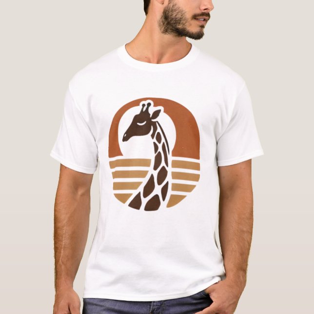 Camiseta "Girafa Sunset - Um Toque Boêmico para a Vida Selv (Frente)