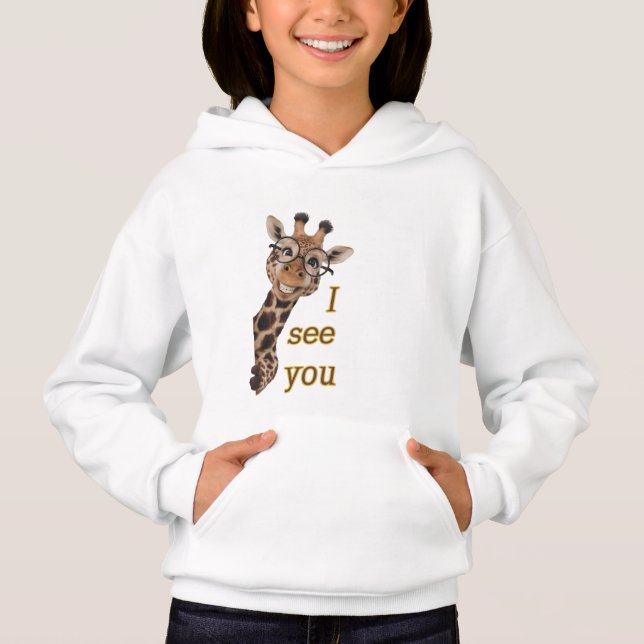 Camiseta Girafa.Text.Vejo você (Frente)