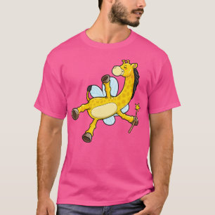 Camiseta Girafa voadora com varinha mágica