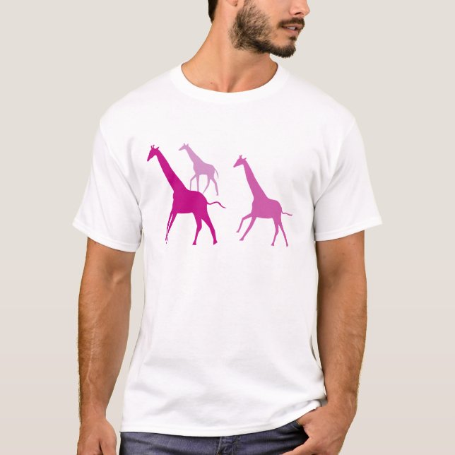 Camiseta Girafas correndo (roxo) (Frente)