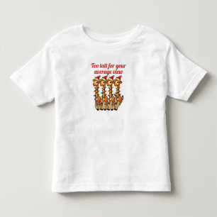 Camiseta Girafas de Natal com Santa Hats e Luzes