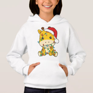 Camiseta Girafas de Natal Girafas Feriam Animais de inverno