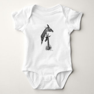 Camiseta girafas, mãe e criança