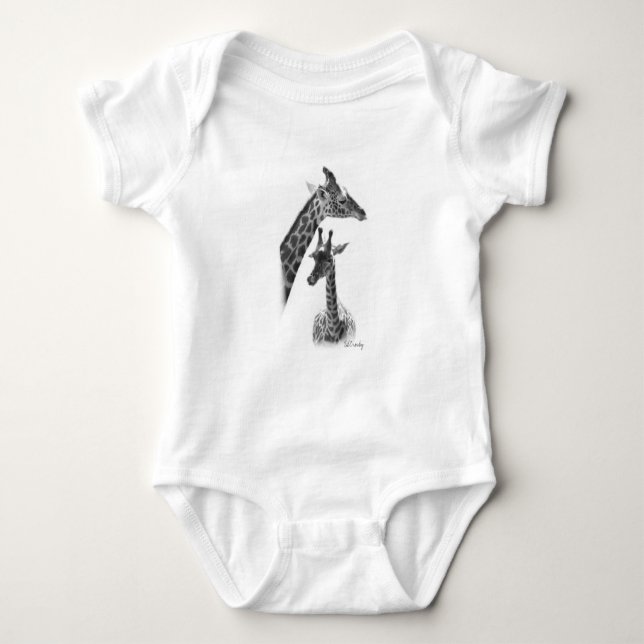 Camiseta girafas, mãe e criança (Frente)