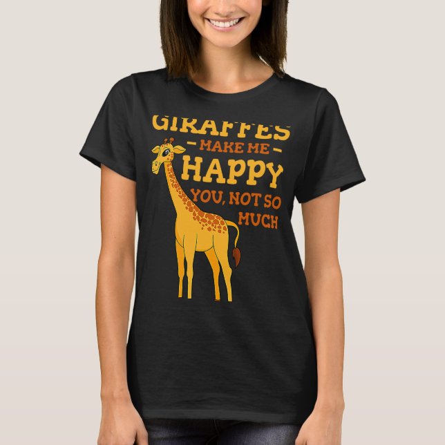 Camiseta Girafas me fazem feliz Safari Souvenir África selv (Frente)