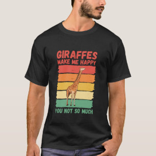 Camiseta Girafas Me Fazem Feliz Você Não Tanto Manga Longa