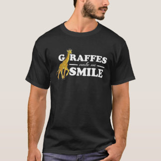 Camiseta Girafas me fazem sorrir coisas roupas bonitas Gira