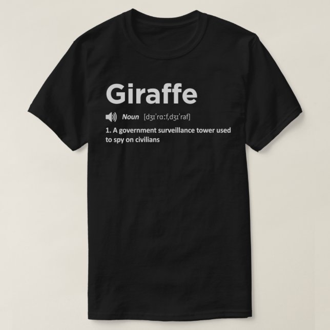 Camiseta Girafas Não Existem 2 (Frente do Design)