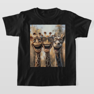 Camiseta Girafas peludas nos óculos