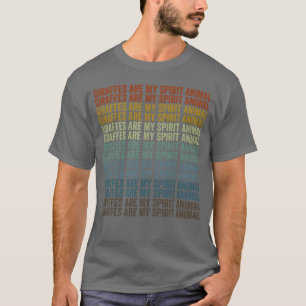 Camiseta Girafas São o Meu Animal Espírito Girafa retrô