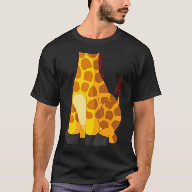Camiseta Giraffe Adultos Homens Mulheres Girafa Costume Shi (Frente)