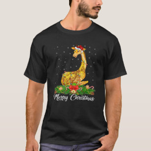 Camiseta Giraffe Amante de os animais Matando Santa Hat Gir