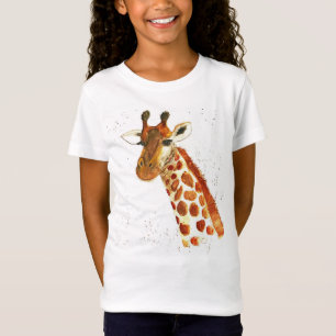 Camiseta Giraffe aquarela animais Safari African Jungle
