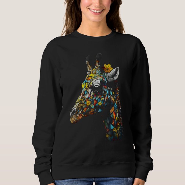 Camiseta Giraffe Artwork  Animal Colourful Giraffe 1 (Frente)
