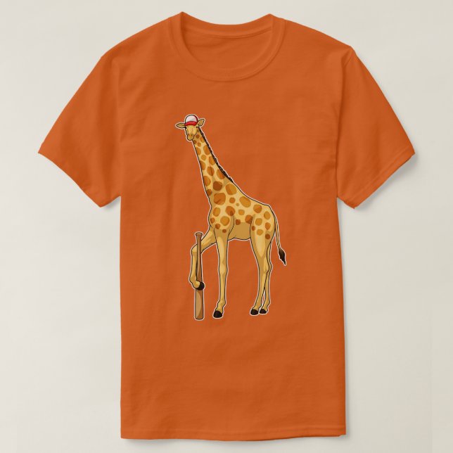 Camiseta Giraffe Baseball Bat (Frente do Design)