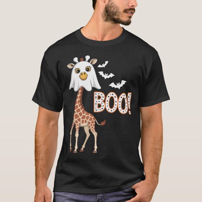 Camiseta Giraffe Boo Halloween (Frente)