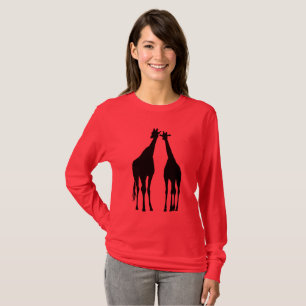 Camiseta Giraffe Casal Silhouette T Shirt - Escolher Cor