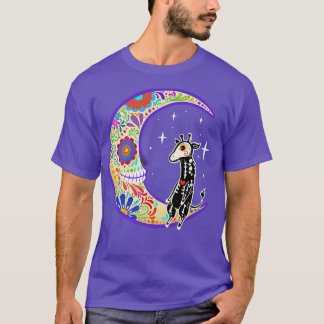 Camiseta Giraffe Dia de Los Muertos Skeleton