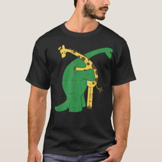 Camiseta Giraffe Dinosaur Hug Love Dino Animais Safari Hall