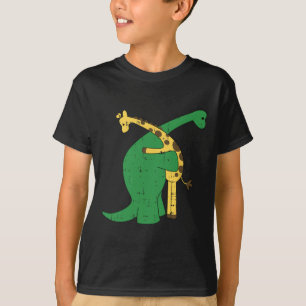 Camiseta Giraffe Dinosaur Hug Love Dino Animais Safari Hall