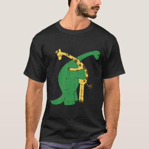 Camiseta Giraffe Dinosaur Hug Love Dino Animais Safari Hall