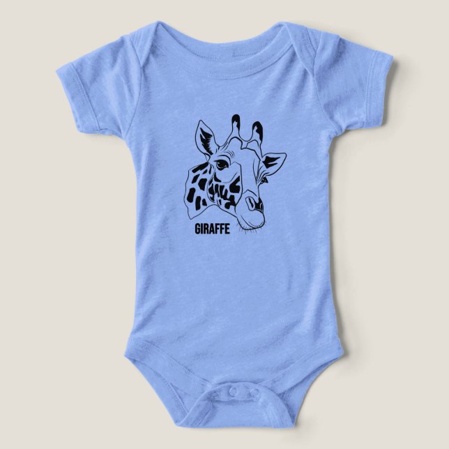 Camiseta Giraffe face on Toddlers baby cloths (Design frontal)