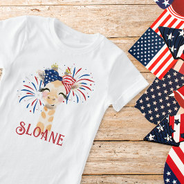 Camiseta Giraffe Flag Hair Tie and Fireworks Personalizados