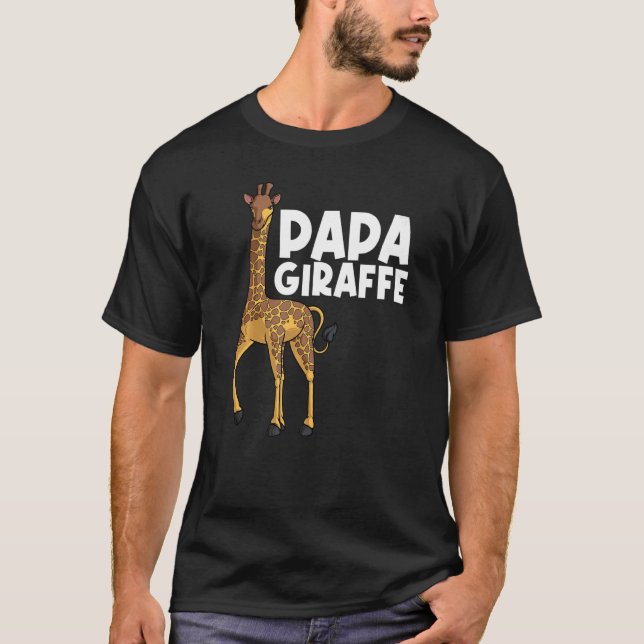 Camiseta Giraffe For Dad Grandpa Men Giraffe Animal (Frente)