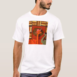 Camiseta Giraffe Hat Art Impressão