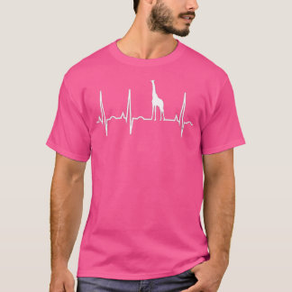 Camiseta Giraffe Heartbeat Funny  for Giraffe Lovers