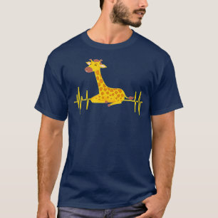 Camiseta Giraffe Heartbeat Lifeline Giraffes Lover