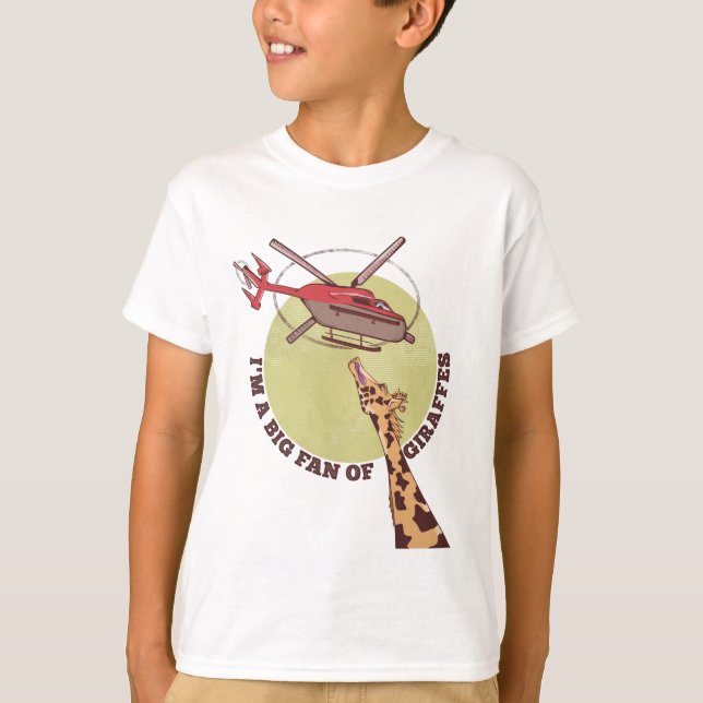 Camiseta Giraffe Helicopter (Frente)