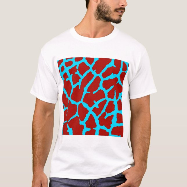 Camiseta Giraffe Impressão Red Cyan (Frente)