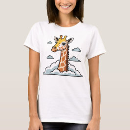 Camiseta Giraffe in the Clouds Cute Animal