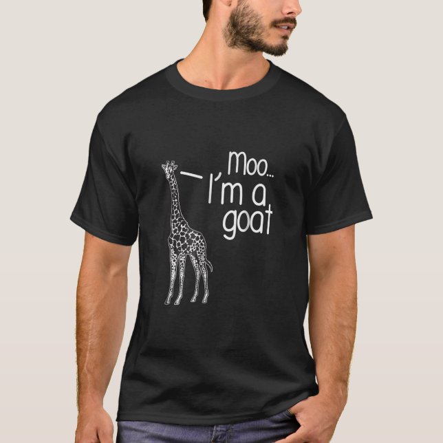Camiseta Giraffe Moo Eu sou uma cabra (Frente)