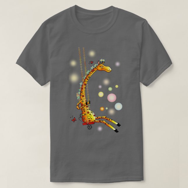 Camiseta Giraffe On Swing  (Frente do Design)