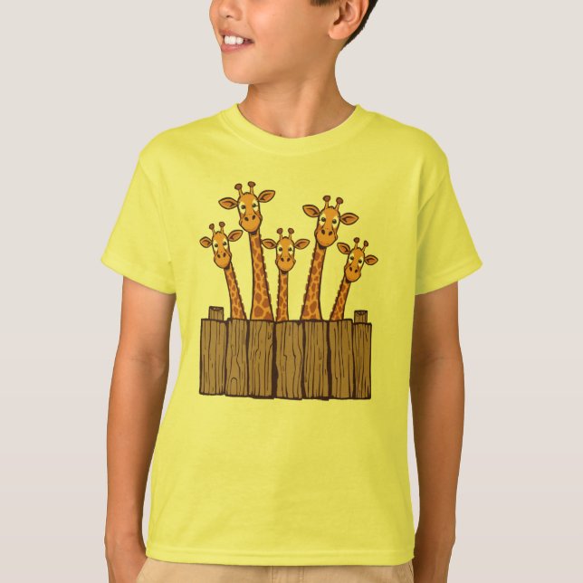 Camiseta Giraffe Peek Squad – Amigos da Cerca (Frente)