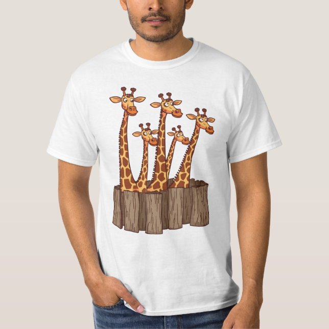Camiseta Giraffe Peek Squad – Amigos da Cerca (Frente)