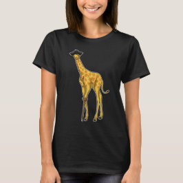 Camiseta Giraffe Pirate Chapéu