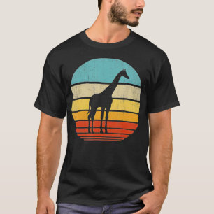 Camiseta Giraffe Retro Vintage 60s 70s África de Mamíferos