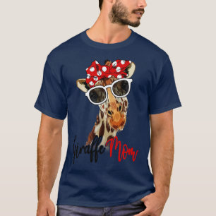 Camiseta Giraffe Shirt Giraffe Mãe Bandana