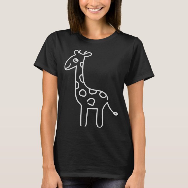 Camiseta Giraffe Silhouette Willife Animal Cute Giraffe (Frente)