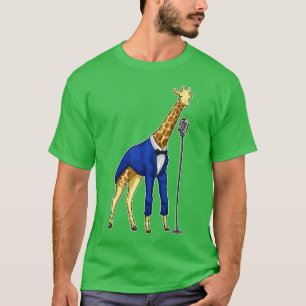 Camiseta Giraffe Singer Microphone Music