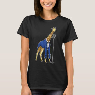 Camiseta Giraffe Singer Microphone Music