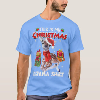 Camiseta Giraffe Tree Light Christmas Sweater Xmas Animal P