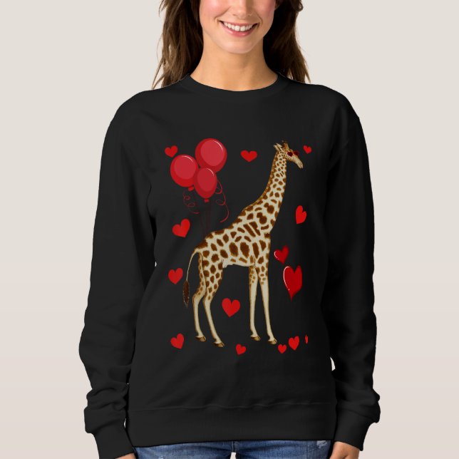 Camiseta Giraffe Valentine s Day heart Animals (Frente)