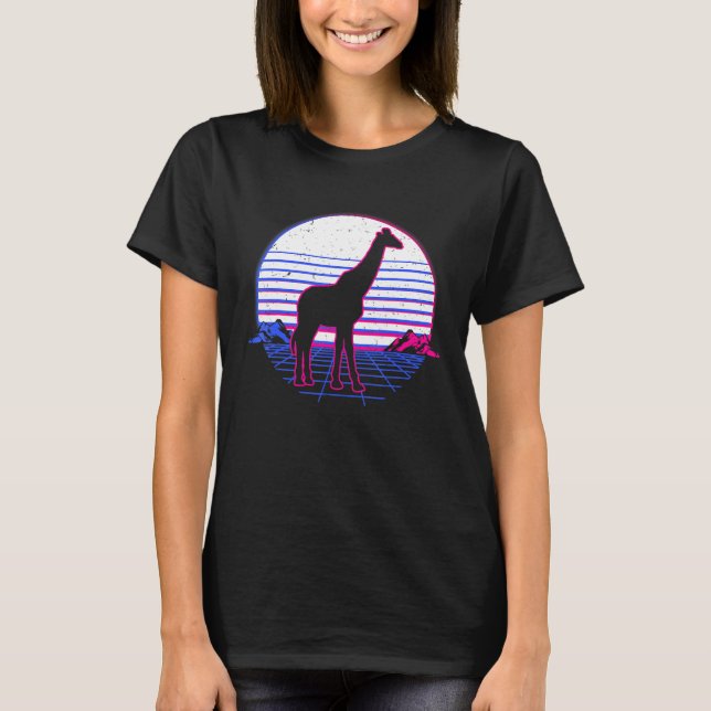 Camiseta Giraffe Wave Sunset Indignun Grid (Frente)