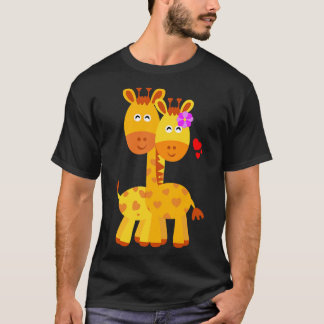 Camiseta Giraffe Wedding Anniversário Noivado Clássico T-S
