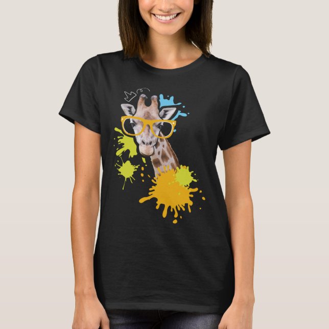 Camiseta Giraffe with Glasses I Animal  I Giraffes (Frente)