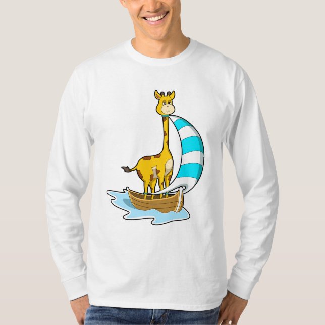 Camiseta Giraffe with Sailing boat (Frente)